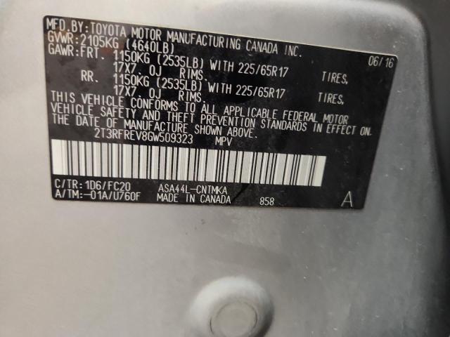 91983035 :رقم المزاد ، 2T3RFREV8GW509323 vin ، 2016 Toyota Rav4 Xle مزاد بيع