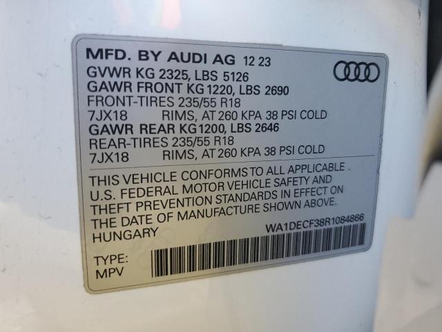 Продажа на аукционе авто 2024 Audi Q3, vin: WA1DECF38R1084866, номер лота: 90989645
