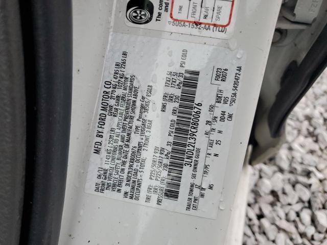 2012 Lincoln Mkz მანქანა იყიდება აუქციონზე, vin: 3LNDL2L39CR800676, აუქციონის ნომერი: 94072895