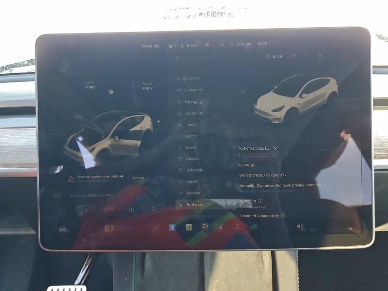2025 Tesla Model Y მანქანა იყიდება აუქციონზე, vin: 7SAYGDEFXSF299877, აუქციონის ნომერი: 94251095
