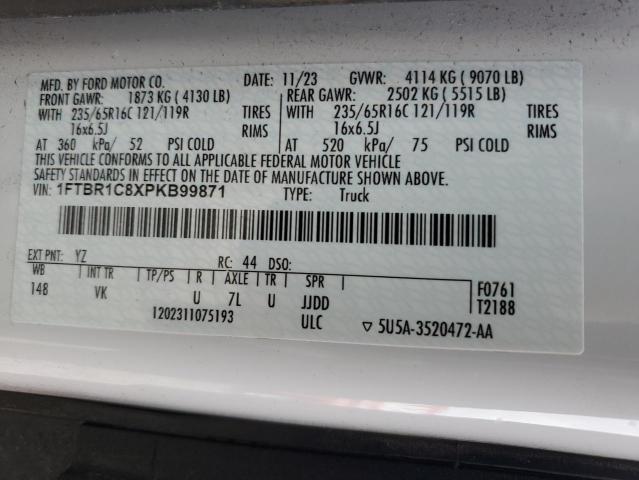 Продаж на аукціоні авто 2023 Ford Transit, vin: 1FTBR1C8XPKB99871, номер лоту: 93391705