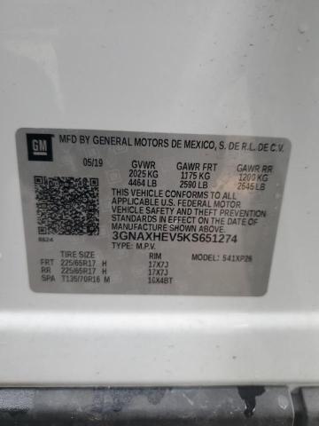 Aukcja sprzedaży 2019 Chevrolet Equinox Ls, vin: 3GNAXHEV5KS651274, numer aukcji: 93385295