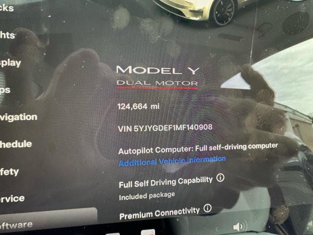 2021 Tesla Model Y მანქანა იყიდება აუქციონზე, vin: 5YJYGDEF1MF140908, აუქციონის ნომერი: 91829155