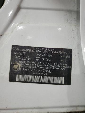 92646205 :رقم المزاد ، 5NPE34AF1HH594510 vin ، 2017 Hyundai Sonata مزاد بيع