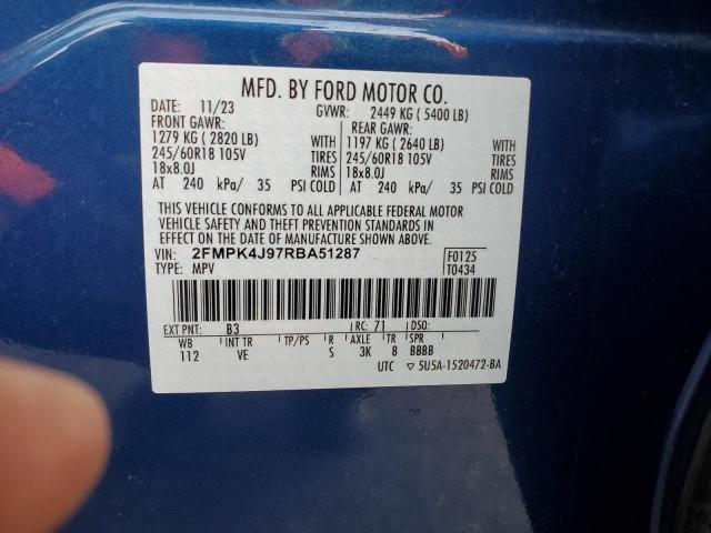 Продаж на аукціоні авто 2024 Ford Edge, vin: 2FMPK4J97RBA51287, номер лоту: 91521005