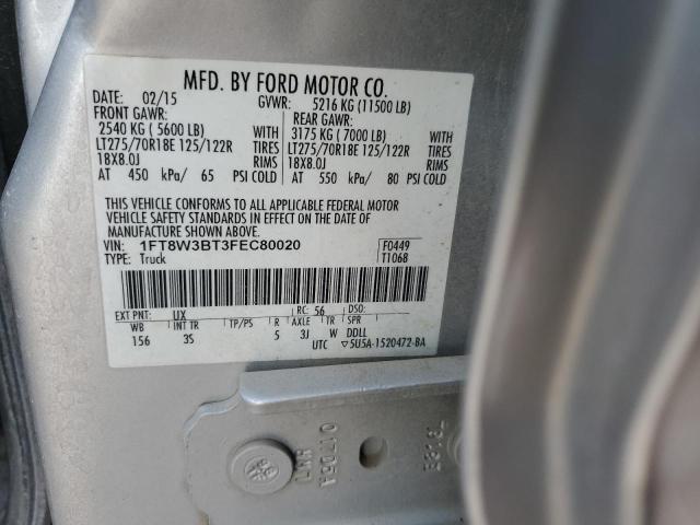 2015 Ford F350 მანქანა იყიდება აუქციონზე, vin: 1FT8W3BT3FEC80020, აუქციონის ნომერი: 91799805