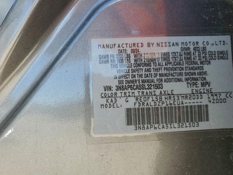 Aukcja sprzedaży 2025 Nissan Kicks, vin: 3N8AP6CA5SL321503, numer aukcji: 91895555