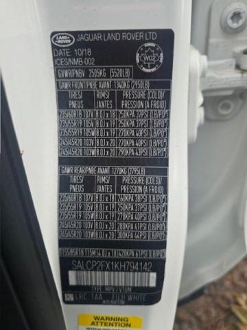 Продаж на аукціоні авто 2019 Land Rover Discovery, vin: SALCP2FX1KH794142, номер лоту: 92841275