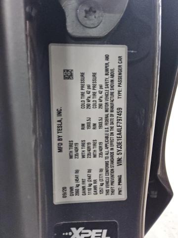 90690565 :رقم المزاد ، 5YJ3E1EA4LF797459 vin ، 2020 Tesla Model 3 مزاد بيع