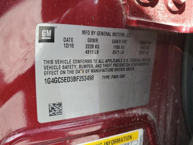 Aukcja sprzedaży 2011 Buick Lacrosse, vin: 1G4GC5ED3BF253498, numer aukcji: 90869375