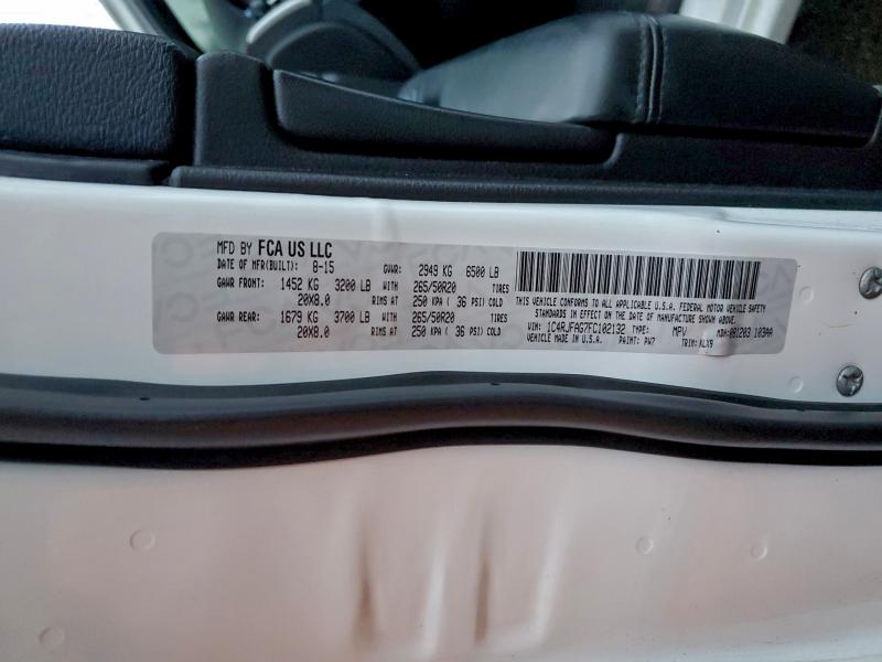Aukcja sprzedaży 2015 Jeep Grand Cherokee, vin: 1C4RJFAG7FC102132, numer aukcji: 94379395