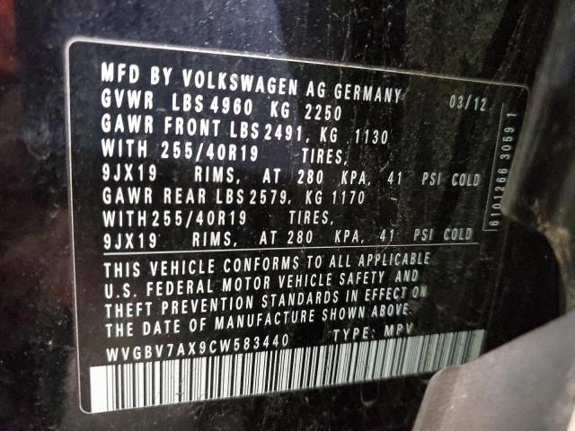 Aukcja sprzedaży 2012 Volkswagen Tiguan S, vin: WVGBV7AX9CW583440, numer aukcji: 91764185