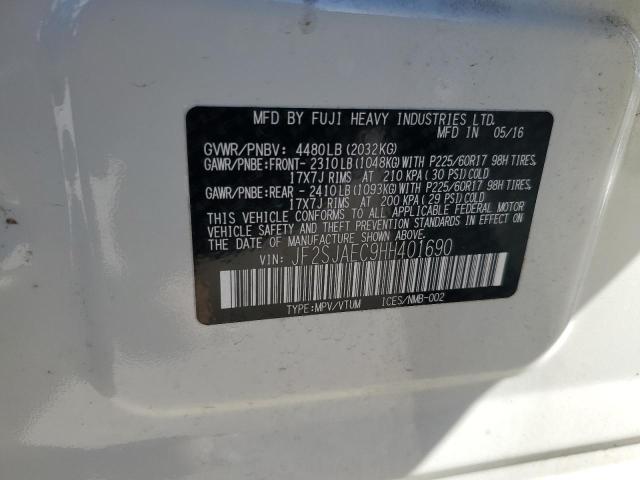 Продажа на аукционе авто 2017 Subaru Forester, vin: JF2SJAEC9HH401690, номер лота: 91224935