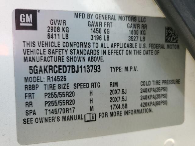Продажа на аукционе авто 2011 Buick Enclave, vin: 5GAKRCED7BJ113793, номер лота: 91244495