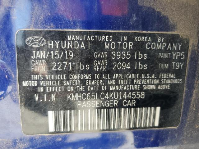 Aukcja sprzedaży 2019 Hyundai Ioniq Blue, vin: KMHC65LC4KU144558, numer aukcji: 91434775