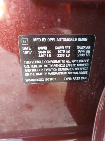 Aukcja sprzedaży 2018 Buick Regal, vin: W04GL6SXXJ1063051, numer aukcji: 91733495