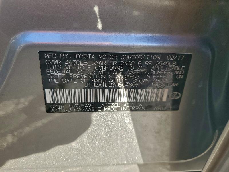 Продажа на аукционе авто 2017 Lexus Is 200t, vin: JTHBA1D28H5048057, номер лота: 93325015