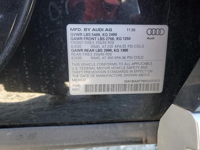 Продаж на аукціоні авто 2021 Audi Q5, vin: WA1BAAFY6M2031010, номер лоту: 92181075