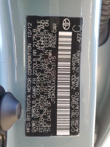 91284815 :رقم المزاد ، JTDKN3DU6D5573115 vin ، 2013 Toyota Prius مزاد بيع