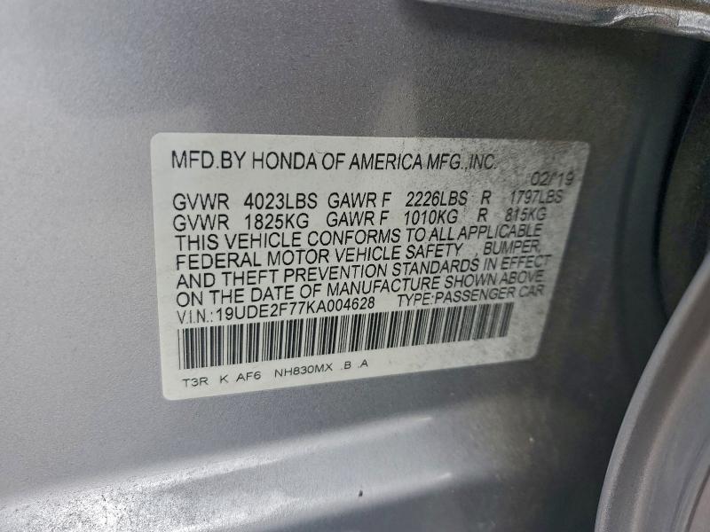 Aukcja sprzedaży 2019 Acura Ilx, vin: 19UDE2F77KA004628, numer aukcji: 94353065