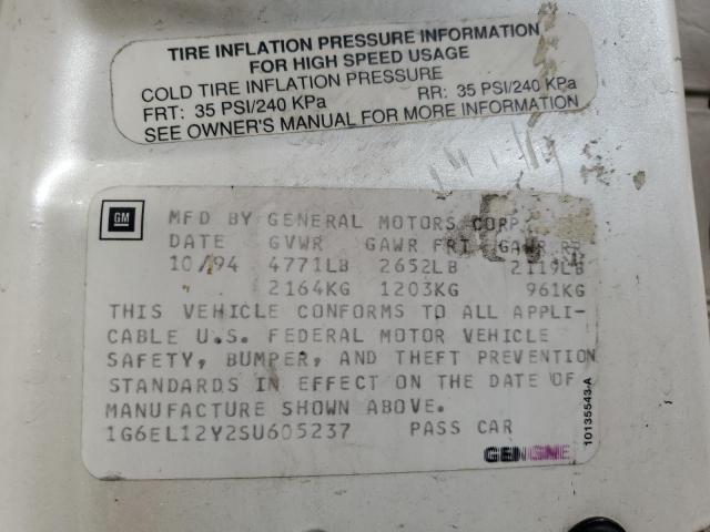 90877855 :رقم المزاد ، 1G6EL12Y2SU605237 vin ، 1995 Cadillac Eldorado مزاد بيع