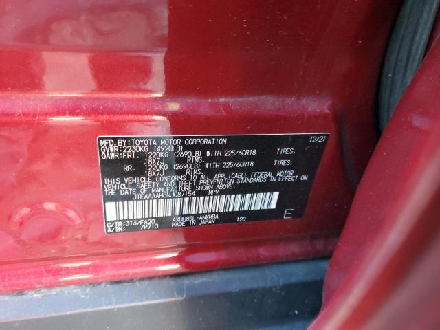 91175305 :رقم المزاد ، JTEAAAAH8NJ087154 vin ، 2022 Toyota Venza مزاد بيع