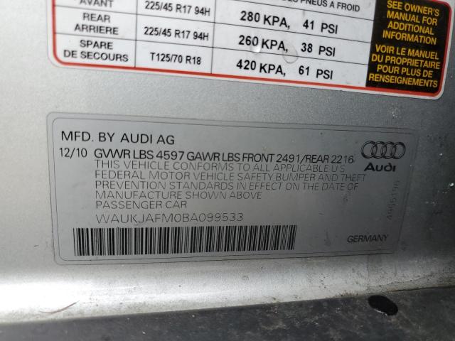 Aukcja sprzedaży 2011 Audi A3, vin: WAUKJAFM0BA099533, numer aukcji: 92531075