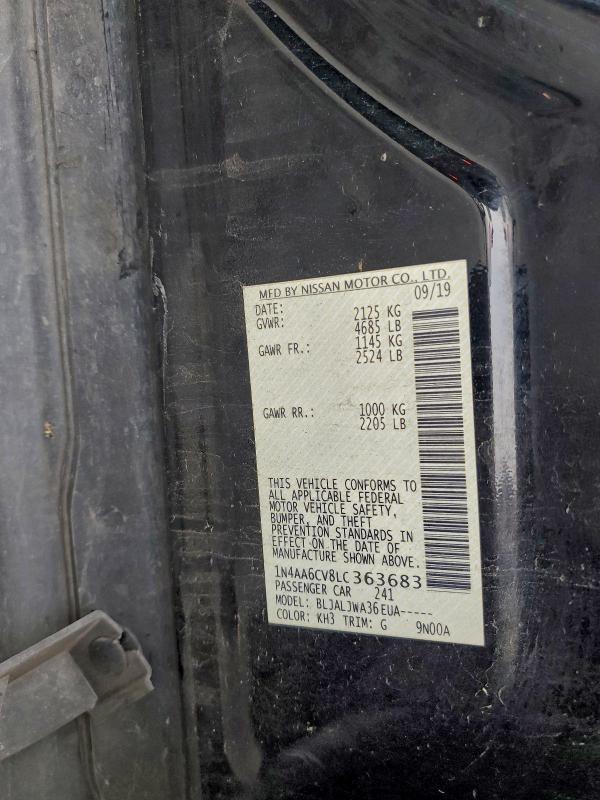 94774395 :رقم المزاد ، 1N4AA6CV8LC363683 vin ، 2020 Nissan Maxima مزاد بيع