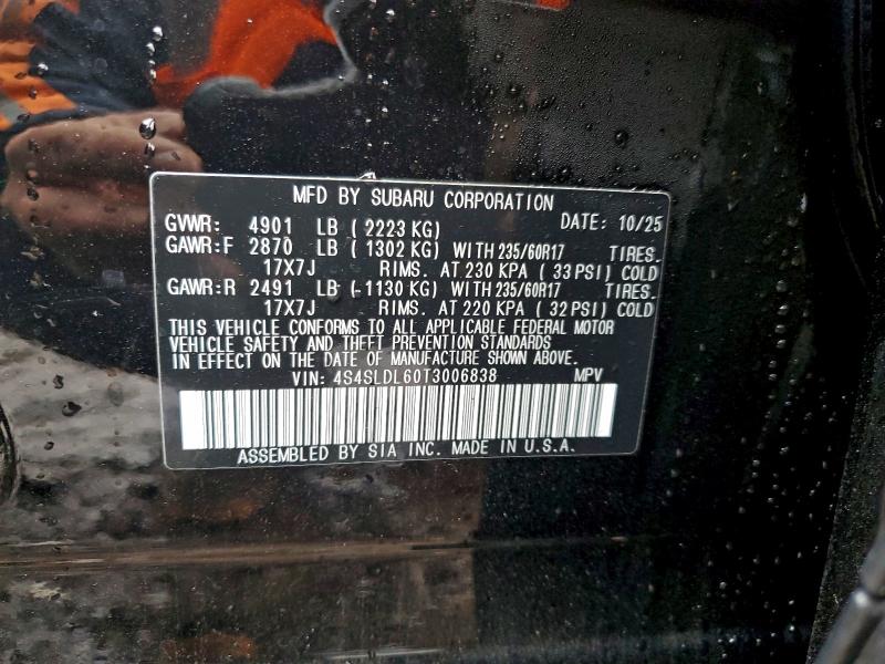 94543345 :رقم المزاد ، 4S4SLDL60T3006838 vin ، 2026 Subaru Forester W مزاد بيع