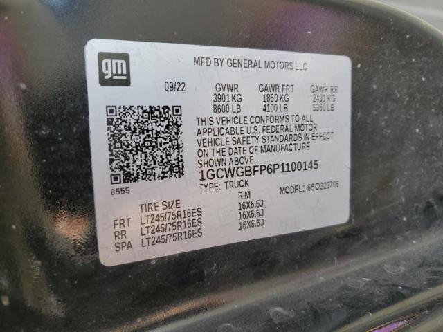 Aukcja sprzedaży 2023 Chev Express G2500, vin: 1GCWGBFP6P1100145, numer aukcji: 92168545