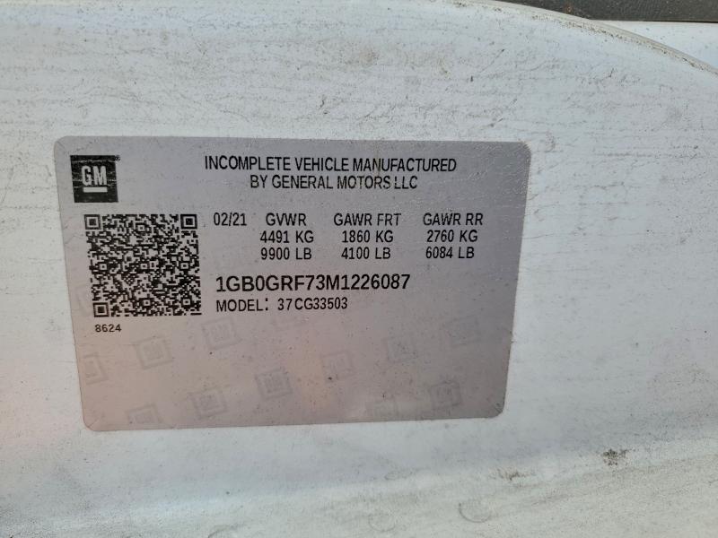Aukcja sprzedaży 2021 Chevrolet Express, vin: 1GB0GRF73M1226087, numer aukcji: 93700905