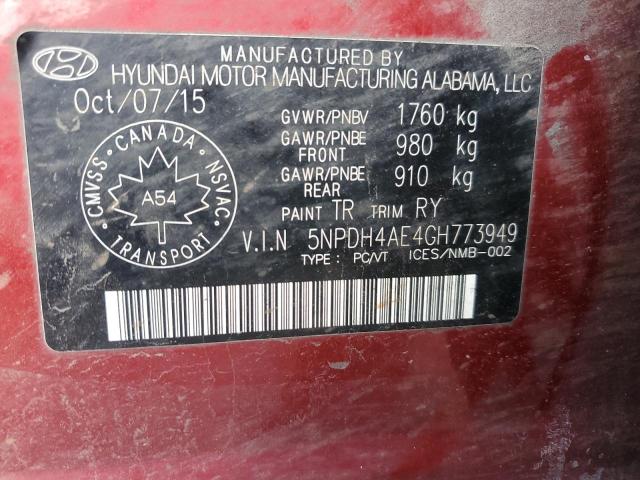 Aukcja sprzedaży 2016 Hyundai Elantra Se, vin: 5NPDH4AE4GH773949, numer aukcji: 92496025