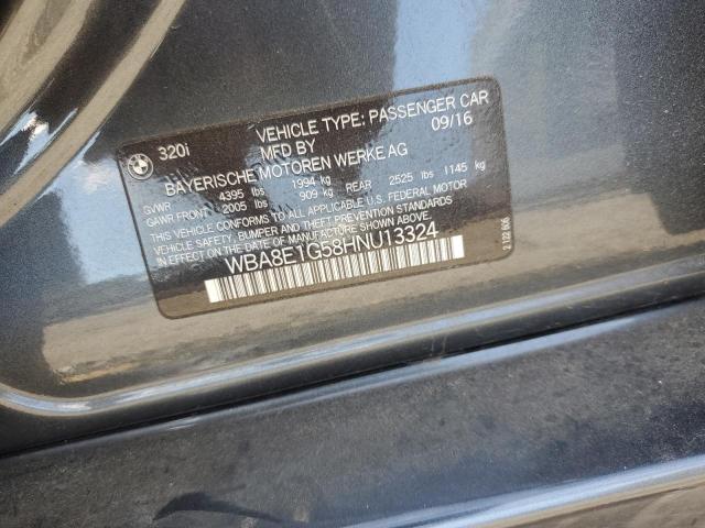Продаж на аукціоні авто 2017 Bmw 320, vin: WBA8E1G58HNU13324, номер лоту: 92746875