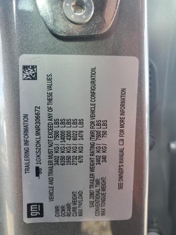 90378115 :رقم المزاد ، 1GKS2DKL9NR306672 vin ، 2022 Gmc Yukon مزاد بيع