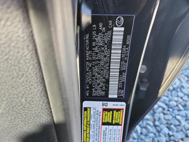 Aukcja sprzedaży 2020 Lexus Es, vin: 58ADZ1B1XLU078354, numer aukcji: 91006465