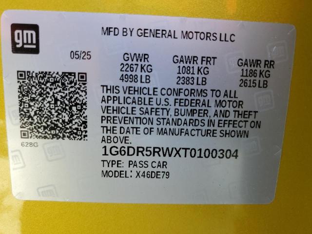 Продаж на аукціоні авто 2026 Cadillac Ct5-v, vin: 1G6DR5RWXT0100304, номер лоту: 93367955