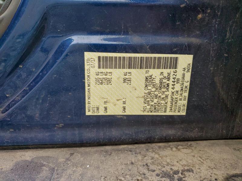 94483525 :رقم المزاد ، 1N4AA6AP5HC444426 vin ، 2017 Nissan Maxima مزاد بيع