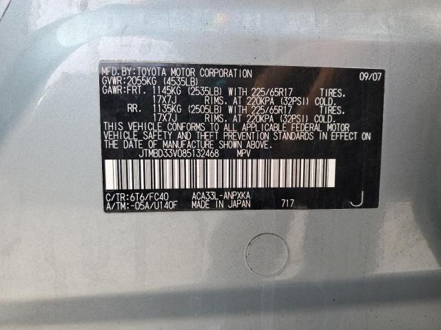 Aukcja sprzedaży 2008 Toyota Rav4, vin: JTMBD33V085132468, numer aukcji: 91817005