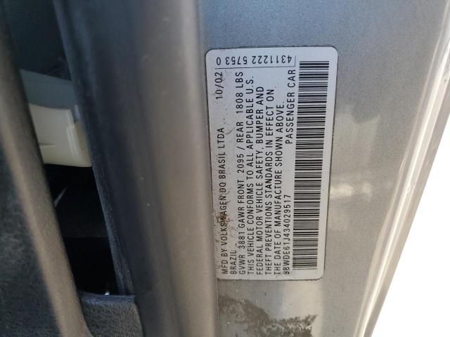 93302395 :رقم المزاد ، 9BWDE61J434029517 vin ، 2003 Volkswagen Gti مزاد بيع