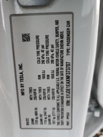 Aukcja sprzedaży 2022 Tesla Model 3, vin: 5YJ3E1EAXNF373707, numer aukcji: 93499655