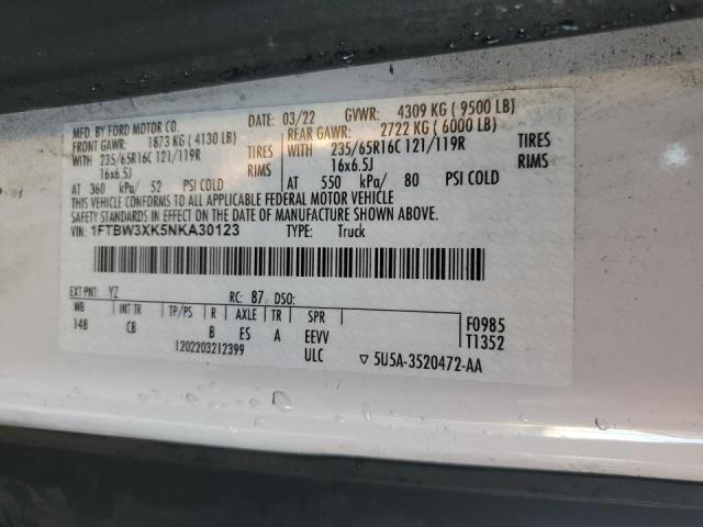 Продажа на аукционе авто 2022 Ford Transit, vin: 1FTBW3XK5NKA30123, номер лота: 93002015