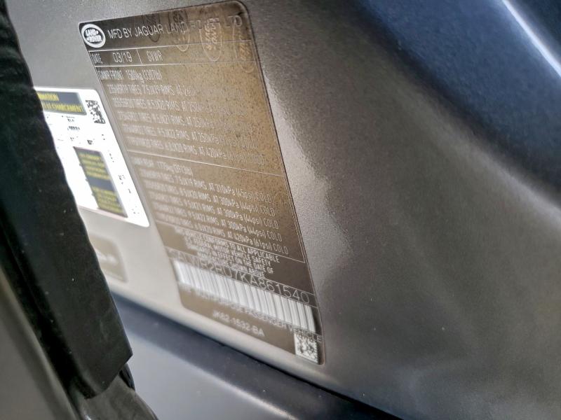 94329355 :رقم المزاد ، SALWR2RU7KA861540 vin ، 2019 Land Rover Range Rove مزاد بيع