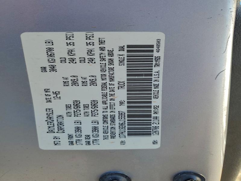 2006 Dodge Ram 1500 მანქანა იყიდება აუქციონზე, vin: 1D7HU18206J155997, აუქციონის ნომერი: 93975615
