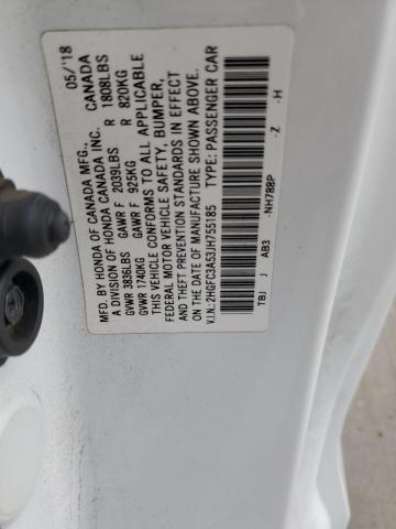 Продажа на аукционе авто 2018 Honda Civic, vin: 2HGFC3A53JH755185, номер лота: 92282105