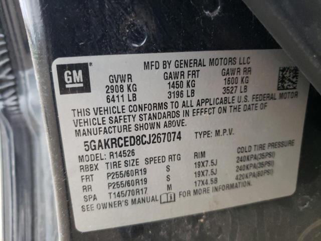 Auction sale of the 2012 Buick Enclave, vin: 5GAKRCED8CJ267074, lot number: 91615515
