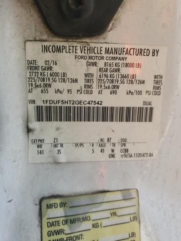 2016 Ford F550 მანქანა იყიდება აუქციონზე, vin: 1FDUF5HT2GEC47542, აუქციონის ნომერი: 91297215