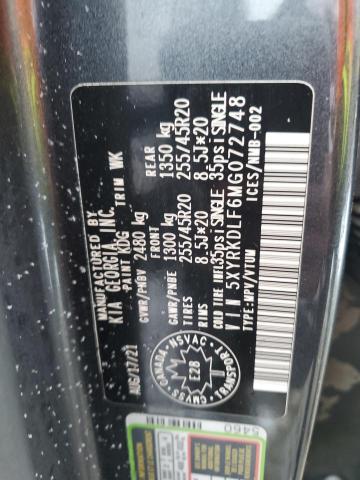 Продаж на аукціоні авто 2021 Kia Sorento, vin: 5XYRKDLF6MG072748, номер лоту: 91889915