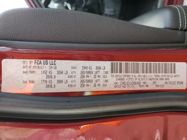Aukcja sprzedaży 2017 Dodge Durango Ci, vin: 1C4RDJEG1HC681450, numer aukcji: 92654295