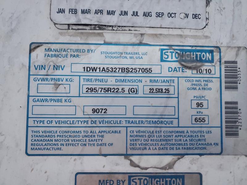 Продажа на аукционе авто 2011 Stoughton Trailers I, vin: 1DW1A5327BS257055, номер лота: 49861556