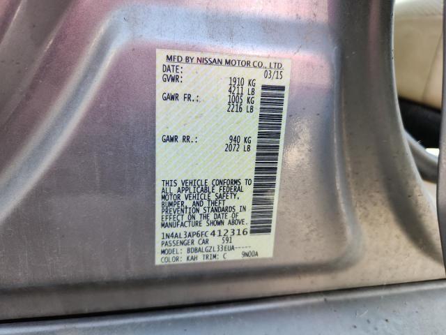 Aukcja sprzedaży 2015 Nissan Altima, vin: 1N4AL3AP6FC412316, numer aukcji: 91462835